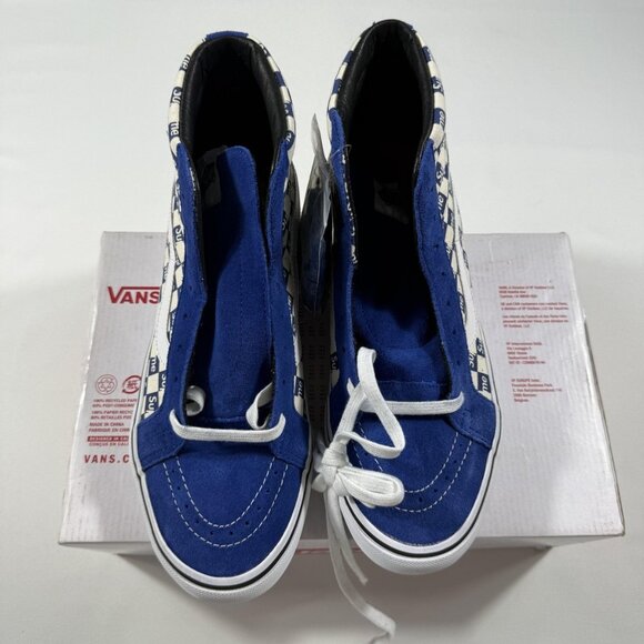 New Vans Supreme Checkers Sk8-Hi Reissue Pro Shoes Mens Size 11.5 Blue White main image 10